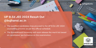 UP B.Ed JEE 2024 Result Out @bujhansi.ac.in, Get Direct Link Here